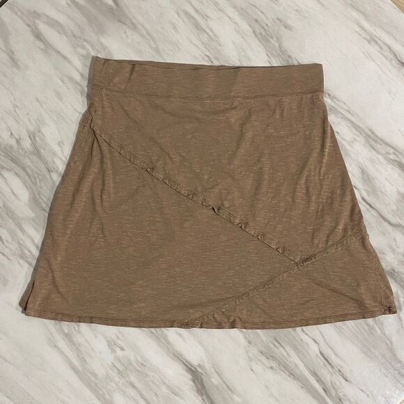 Horny Toad Toad&Co‎ Brown Oblique Skirt Size Large Organic Cotton TENCEL Blend - Picture 6 of 11